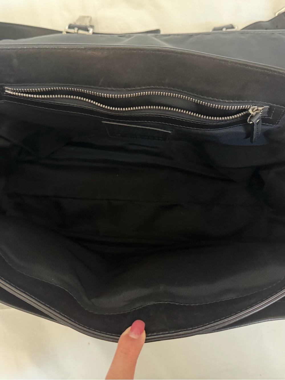 Coach Men's Black Leather Briefcase Messenger Bag - Picture 6 of 8